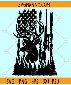 Deer hunting flag SVG, US Flag Deer hunting Svg, Deer Hunting PNG, US Hunting Svg