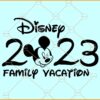 Disney Family Vacation 2023 SVG, Family Trip SVG,2023 Disney Family Vacation SVG