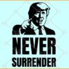 Donald Trump Never Surrender SVG, Donald Trump SVG, I Stand With Donald Trump SVG