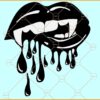 Dripping Halloween vampire lips svg, Vampire SVG, Halloween Svg, Halloween Vampire Lips Svg