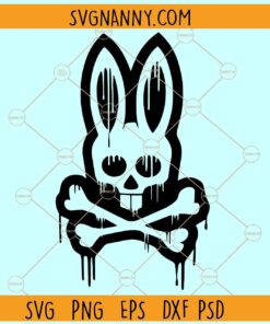 Evil bunny SVG, Halloween Bunny SVG, Bunny Crossbones SVG, Halloween SVG