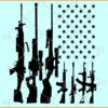 Flag of guns SVG, American Gun Flag svg, Rifle flag svg, Guns svg, 2nd Amendment svg