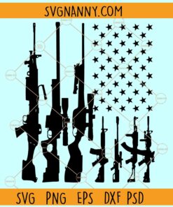 Flag of guns SVG, American Gun Flag svg, Rifle flag svg, Guns svg, 2nd Amendment svg