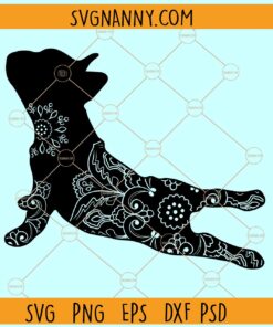 French bulldog zentangle svg, French bulldog mandala SVG, French Bulldog floral SVG