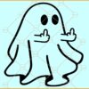 Ghost middle finger SVG, Halloween Svg, Cute Ghost Halloween Svg, Halloween ghost svg