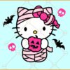 Halloween Mummy Hello Kitty SVG, Pink Mummy Hello Kitty Svg, Mummy Cat Svg