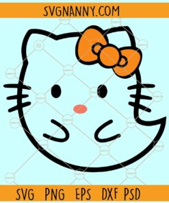 Hello Kitty Ghost SVG, Kitty Halloween Svg, Hello Kitty Ghost Halloween SVG, Ghost SVG