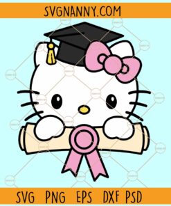 Hello Kitty Graduation SVG, Hello Kitty Graduation SVG, Senior Class SVG