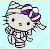 Hello Kitty mummy SVG, Funny Halloween Kitty Cat Mummy SVG, Halloween Kitty SVG