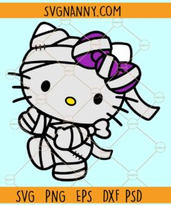 Hello Kitty mummy SVG, Funny Halloween Kitty Cat Mummy SVG, Halloween Kitty SVG