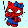 Hello kitty Spiderman SVG, Funny Spider Kitty SVG, Avengers Hero SVG, Hello Kitty Superhero SVG
