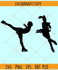Ice skating SVG, Ice Skating Silhouette SVG, Ice skating female silhouette SVG