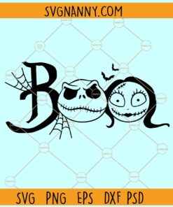 Jack and sally Boo SVG, Boo Squad SVG, Kids Halloween SVG, Spooky Season Svg