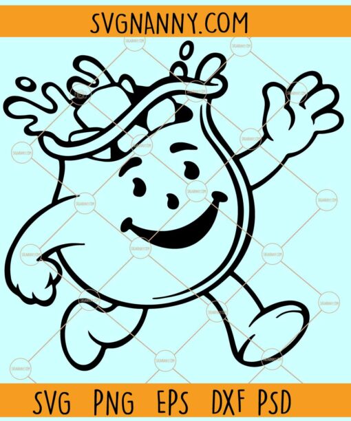 Kool Aid Man SVG, Kool-Aid-Man Clip Art SVG, Kool Aid Mascot Logo SVG