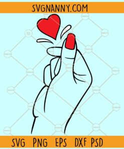 Korean Finger Heart Sign svg, Korean love SVG, Korean Heart Finger Svg, I Love You Svg