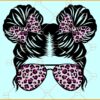 Leopard print kid life SVG, Messy bun svg, mom life svg kid life SVG, Momlife Svg