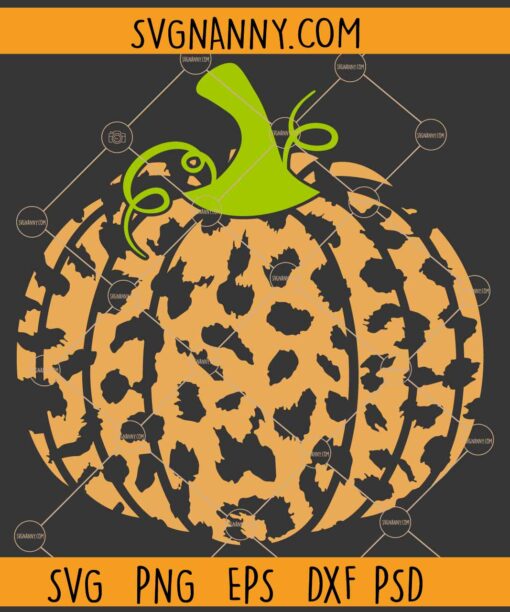 Leopard print pumpkin SVG, Leopard Pumpkin Svg, Cheetah Print Svg, Halloween Pumpkin SVG