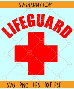 Lifeguard cross SVG, Red Cross Lifeguard Logo SVG, Lifeguard Symbol SVG, Life Guard SVG Files