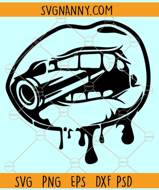 Lips bullet bite SVG, Lips with Bullets Svg , Sexy Lips SVG, Sexy Lips Bullet Svg