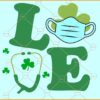 Love nurse shamrock svg, Nurse St. Patrick’s Day SVG, Shamrock svg
