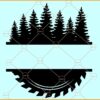 Lumberjack name frame SVG, Saw Blade Name Monogram Svg, Logger Svg