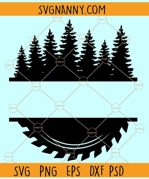 Lumberjack name frame SVG, Saw Blade Name Monogram Svg, Logger Svg