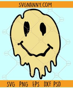 Melting smiley face svg, Melting Face SVG, Happy Face SVG, Smiley Melted Face SVG