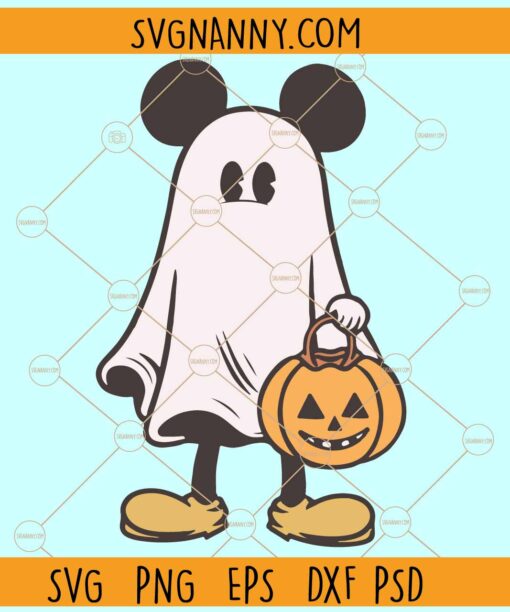 Mickey Ghost SVG, Disney Ghost SVG, Mickey Mouse Halloween SVG