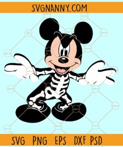 Mickey Mouse Skeleton SVG, Halloween Svg, Disney Halloween Svg, Mickey Skeleton Svg