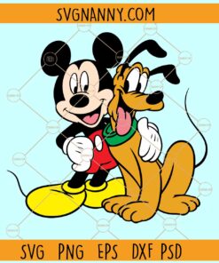 Mickey and Pluto SVG, Pluto Dog SVG, Mouse SVG, Disneyland SVG, Disney Character SVG