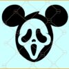 Mickey ghost face SVG, Mickey Head Ghost Face SVG, Mickey Mouse Halloween SVG