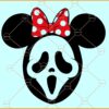 Minnie Ghost face SVG, Minnie Head Ghost Face SVG, Minnie Mouse Halloween SVG