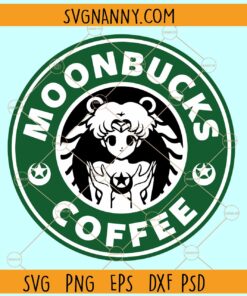 Moonbucks coffee SVG, Coffee SVG, Sailor Moon SVG, Starbucks Coffee Logo SVG