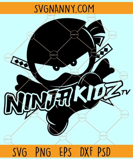 Ninja Kidz Tv Kids SVG, Gaming Team Top Tee SVG, Ninja Kidz Clipart SVG, Kids Boy Ninja For TV Kidz SVG