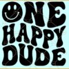 One happy dude SVG, Retro Wavy SVG, First Birthday SVG, One Year Old Boy SVG