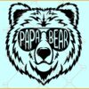 Papa bear face SVG, Papa Bear Svg, Papa Bear Face clipart SVG, Bear With Glasses Svg