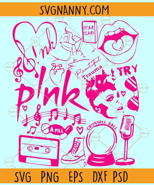 Pink Summer Carnival 2023 tour SVG, Pink Tour 2023 SVG, Canival Pink SVG, Pink Singer SVG