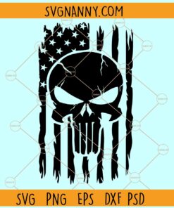 Punisher skull flag SVG, Punisher svg, American Punisher Flag svg
