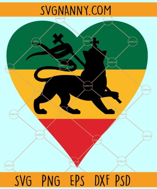 Rastafarian heart svg, Rasta Heart SVG, one love SVG, Reggae heart SVG