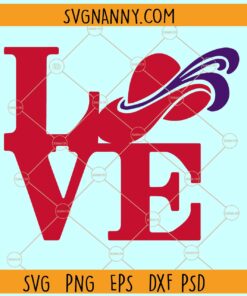 Red Hatters Philadelphia love SVG, Philadelphia Phillies Love Svg