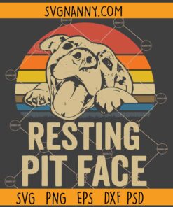 Resting pit face SVG, Vintage Pitbull SVG, Pit Face SVG, Pitbull SVG