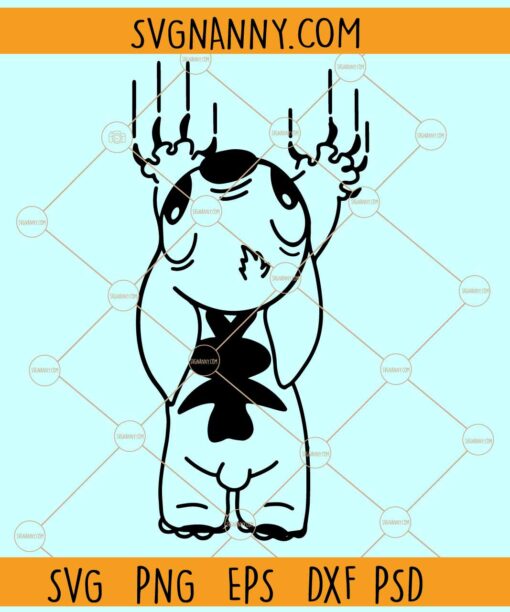 Scratching Stitch SVG, Stitch Svg, Ohana Svg, Stitch Car Decal SVG