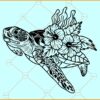 Sea Turtle with flowers SVG, Flower Turtle svg, Sea Turtle svg, Turtle svg file