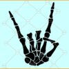 Skeleton rock hand Symbol SVG, Skeleton Rock Hand Svg, Rock and Roll Svg