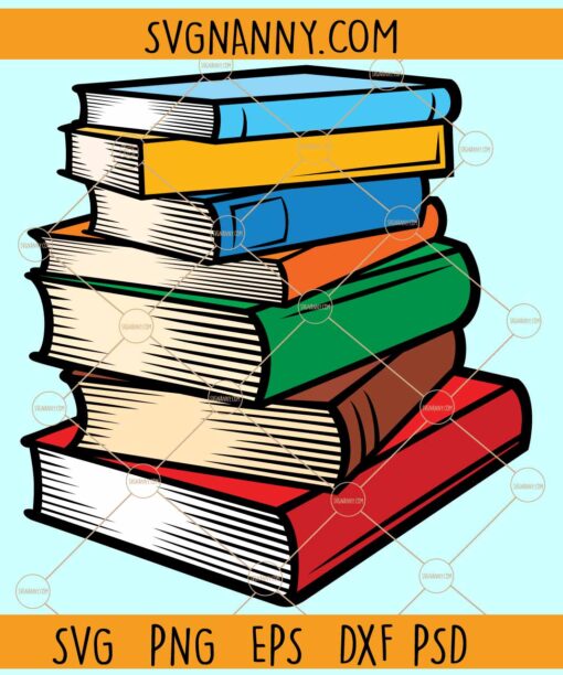 Stack of books svg, Book Stack Clipart SVG, Book Svg, Book Clipart SVG