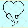 Stethoscope Heart SVG, Heart Stethoscope SVG, Stethoscope Svg