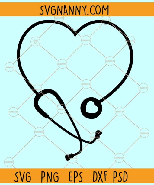 Stethoscope Heart SVG, Heart Stethoscope SVG, Stethoscope Svg
