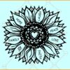 Sunflower peace love hope SVG, sunflower svg, Peace Love SVG, Sunflower Clipart SVG