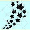 Swirl of falling maple leaves svg, Maple Leaves SVG, Autumn leaves SVG