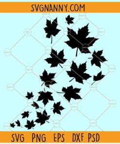 Swirl of falling maple leaves svg, Maple Leaves SVG, Autumn leaves SVG